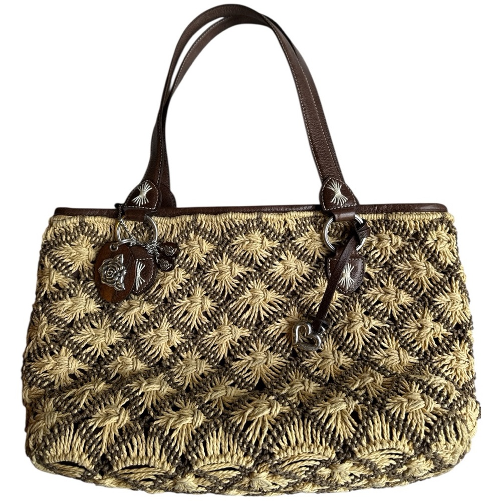 Brighton Brown and Cream Woven Shoulder‎ Bag